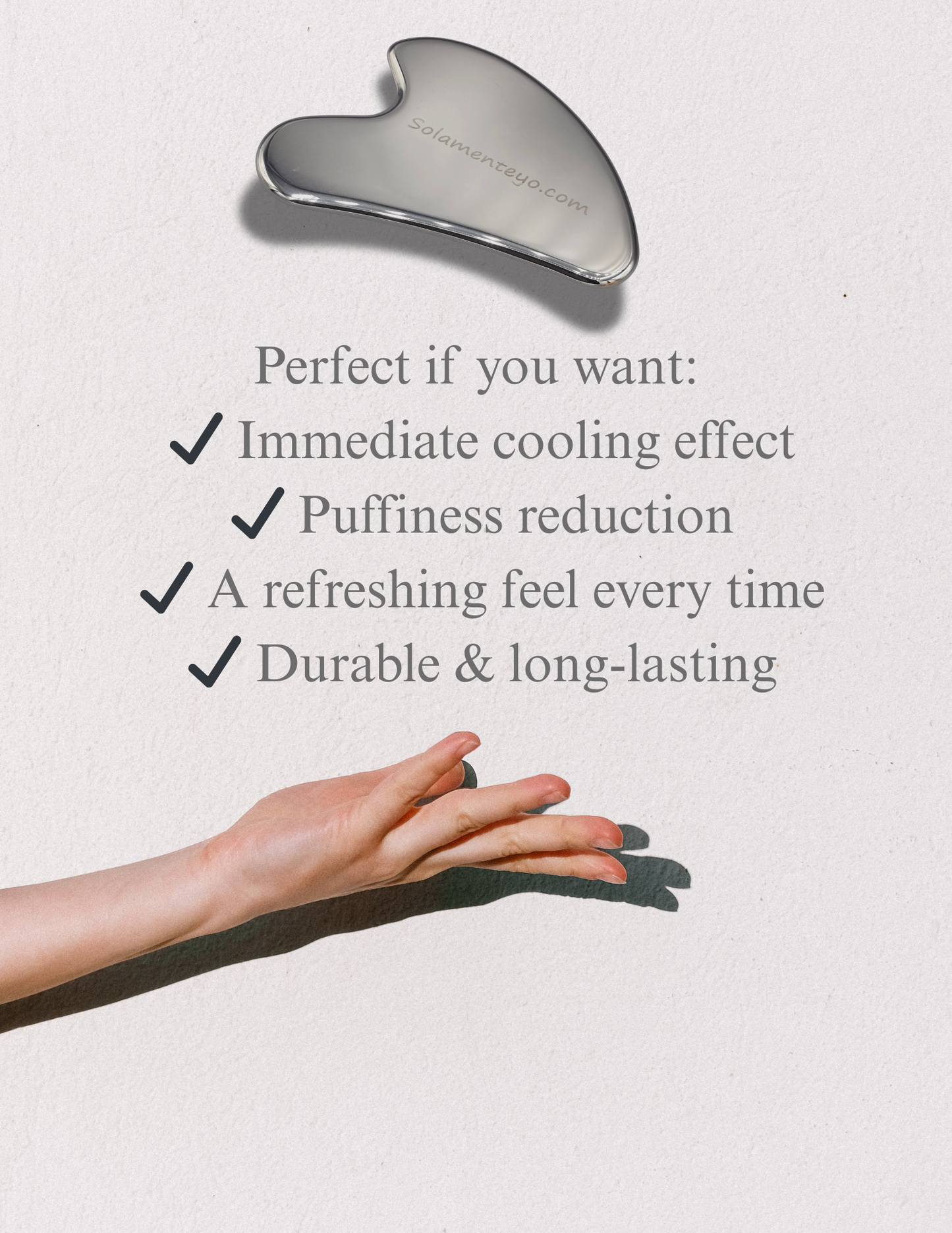 Stainless steel gua sha Facial Massage Tool