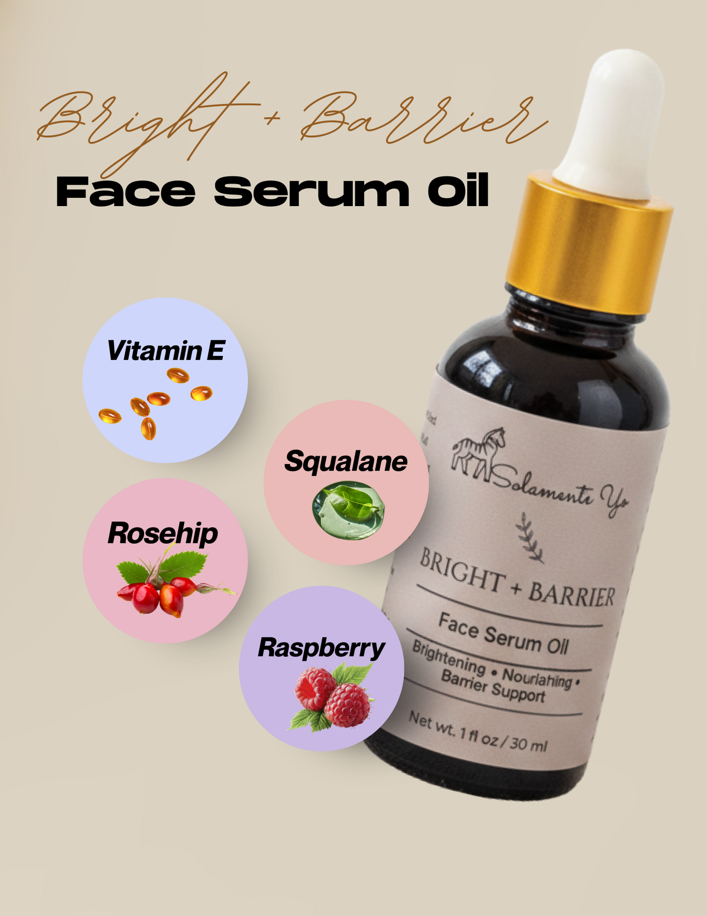 Bright + Barrier Face Oil - Nourishing Facial Oil for Dry & Sensitive Skin