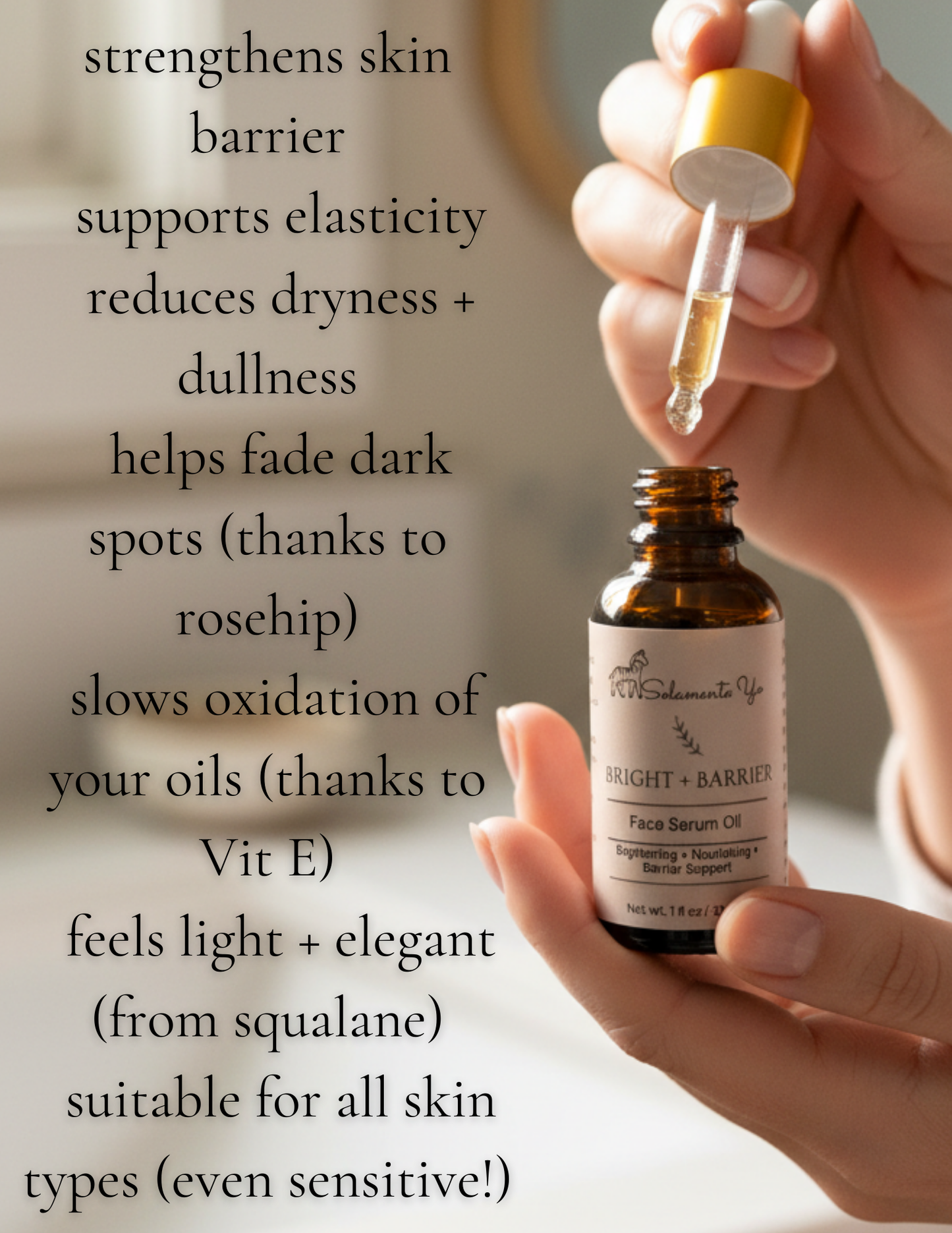 Bright + Barrier Face Oil - Nourishing Facial Oil for Dry & Sensitive Skin