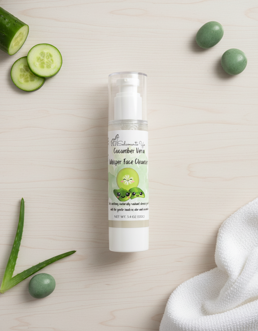 Cucumber Vera Whisper Cleanser – Gentle Face Wash for Sensitive Skin (Ages 13+)